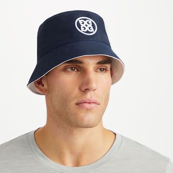 ジーフォア G FORE サークル ジー リバーシブル バケットハット スノー / トワイライト ゴルフ G4 ジーフォー SKULL&T'S HAT ホワイト ネイビー