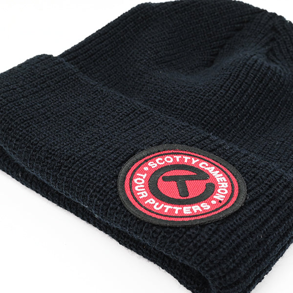 スコッティキャメロン サークル T パッチ ニットキャップ ブラック フリーサイズ Scotty Cameron ビーニー 032457 Circle T