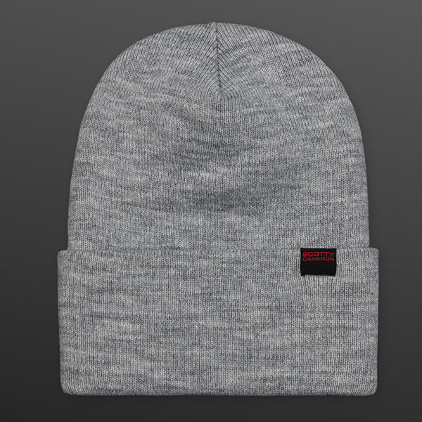 スコッティキャメロン サークル T パッチ ニットキャップ ヘザー グレー / ホワイト フリーサイズ Scotty Cameron ビーニー Circle T SC060010