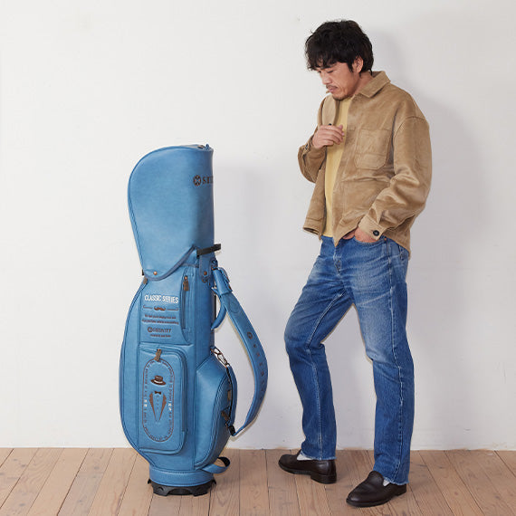 シェリフ ゴルフ SHERIFF クラシックシリーズ キャディバッグ SFC-018CB 数量限定モデル 2025 キャメル ターコイズ