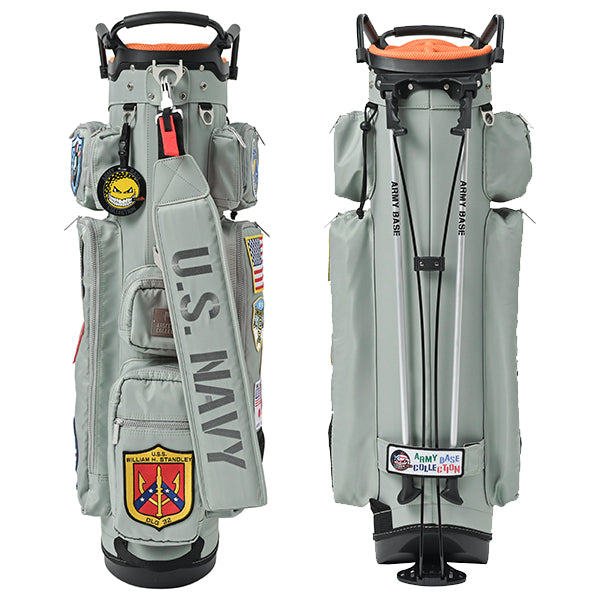 アーミーベースコレクション スタンドバッグ US.NAVY グレー ABC-060SB ARMY BASE COLLECTION キャディバッグ US ネイビー