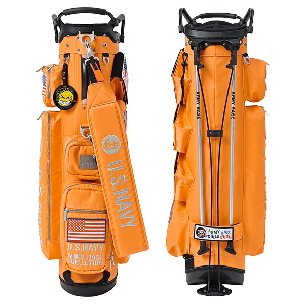 アーミーベースコレクション スタンドバッグ US NAVY オレンジ ABC-064SB ARMY BASE COLLECTION キャディバッグ USネイビー Orange