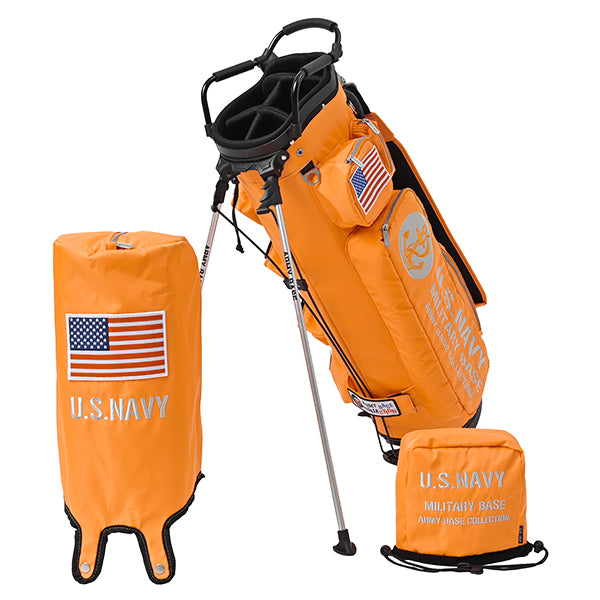 アーミーベースコレクション スタンドバッグ US NAVY オレンジ ABC-064SB ARMY BASE COLLECTION キャディバッグ USネイビー Orange
