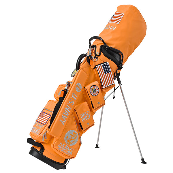 アーミーベースコレクション スタンドバッグ US NAVY オレンジ ABC-064SB ARMY BASE COLLECTION キャディバッグ USネイビー Orange