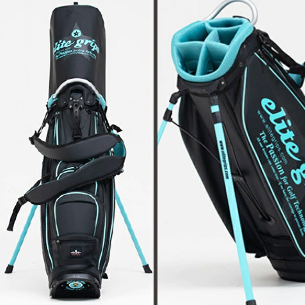 エリートグリップ elite grips 2025年 100本限定 軽量キャディバッグ Bタイプ ブラック EB9.5-25BK 9.5型 スタンドキャディバッグ Black ゴルフバッグ