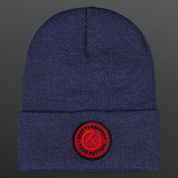 スコッティキャメロン レッド サークル T パッチ ニットキャップ ネイビー フリーサイズ Scotty Cameron ビーニー NAVY SC060025 RED Circle T