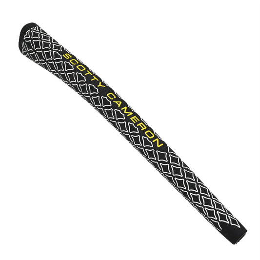 スコッティキャメロン パター グリップ ピストレロ プラス ブラック ホワイト テクスチャード イエロー ロゴ Scotty Cameron Pistolero Plus Black Texture