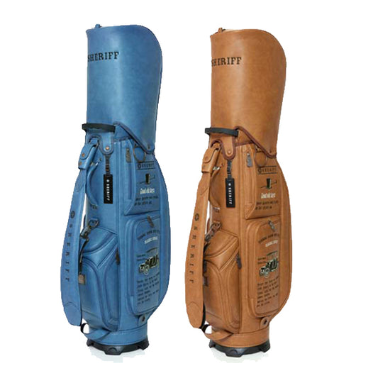 シェリフ ゴルフ SHERIFF クラシックシリーズ キャディバッグ SFC-019CB 数量限定モデル 2026 キャメル ターコイズ