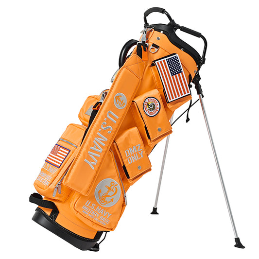 アーミーベースコレクション スタンドバッグ US NAVY オレンジ ABC-064SB ARMY BASE COLLECTION キャディバッグ USネイビー Orange