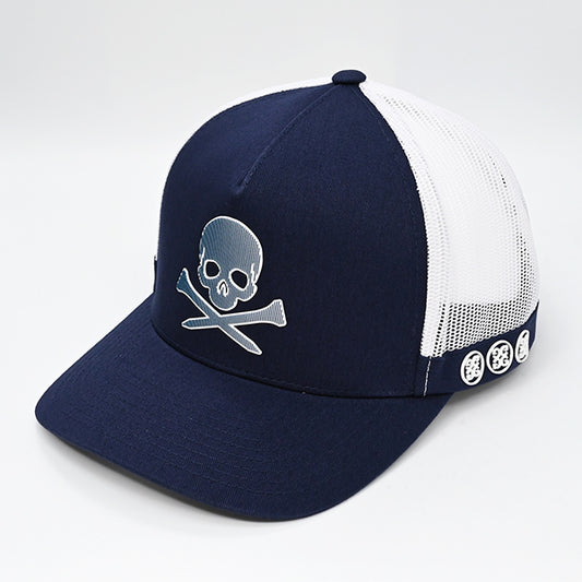 ジーフォア G FORE スカル アンド ティ トラッカー メッシュキャップ トワイライト ネイビー / ホワイト ゴルフ G4 ジーフォー SKULL&T'S CAP GMH000109