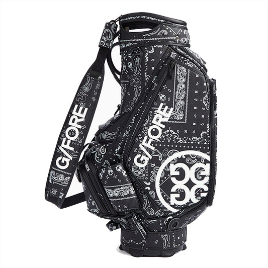 ジーフォア G FORE ツアー キャディバッグ サフィアーノ バンダナ プリント オニキス ブラック STFFINO Bandana Print Tour Bag ONYX