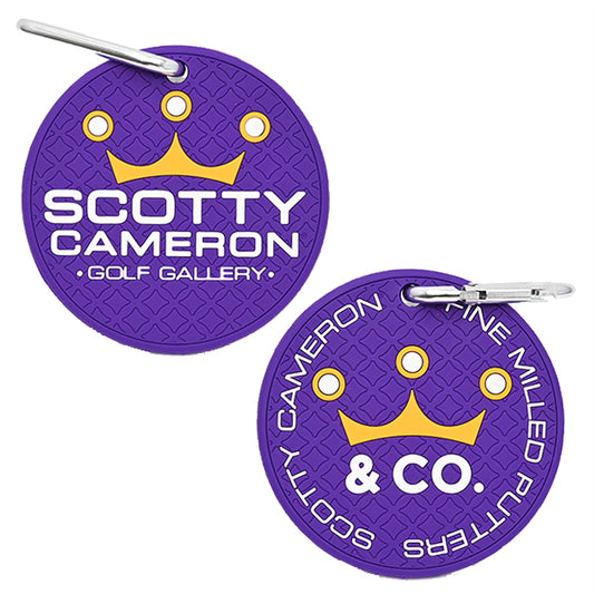 スコッティキャメロン ラバー パッティングディスク クラウン & Co バイオレット バッグタグ カラビナ付き Scotty Cameron キャメロン Puttuing Disc Crown