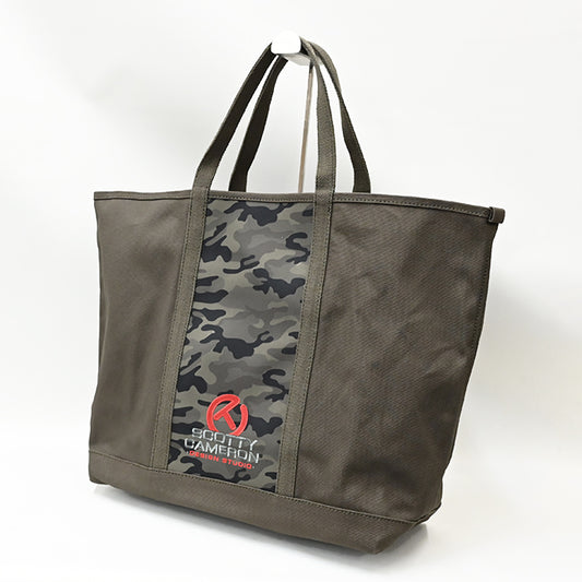 スコッティキャメロン 限定 キャンバス トートバッグ カモフラージュ サークルT ドラブグリーン Scotty Cameron TOTE BAG CAMO DRAB GREEN Circle T