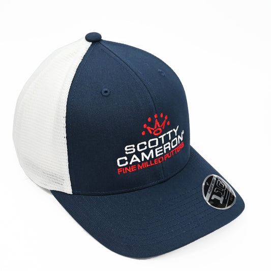スコッティキャメロン クラウン スタック メッシュ キャップ スナップバック ネイビー / ホワイト フリーサイズ SC060006 Scotty Cameron Cap Crown Stacked
