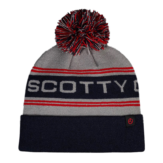 スコッティキャメロン アメリカーナ プカ ポンポン ニットキャップ グレー/レッド/ネイビー Scotty Cameron Americana Pukka Beanie ビーニー SC060035