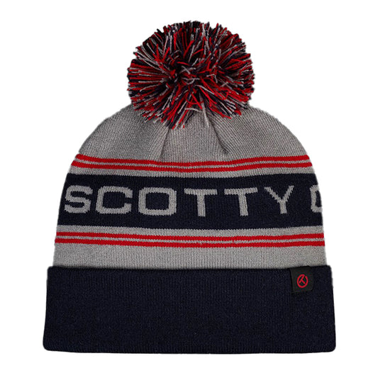 スコッティキャメロン アメリカーナ プカ ポンポン ニットキャップ グレー/レッド/ネイビー Scotty Cameron Americana Pukka Beanie ビーニー SC060035