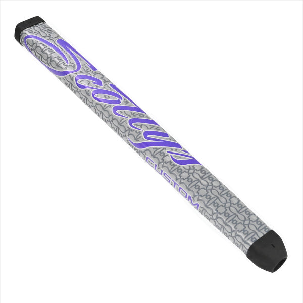 スコッティキャメロン カスタムショップ 限定 パドル パター グリップ ミッドサイズ グレー/パープルロゴ Scotty Cameron Paddle Putter Grip MID キャメロン