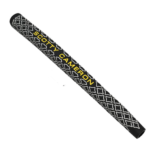 スコッティキャメロン パター グリップ ピストリーニ プラス ブラック ホワイト テクスチャード イエローロゴ Scotty Cameron Pistolini Plus White Texture