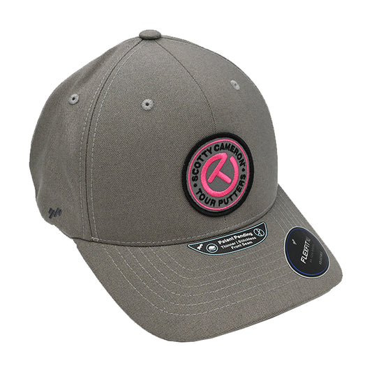 スコッティキャメロン Circle T パッチ スナップバック キャップ チャコール / ピンク フリーサイズ Scotty Cameron キャメロン サークルT Cap ゴルフ 帽子 限定