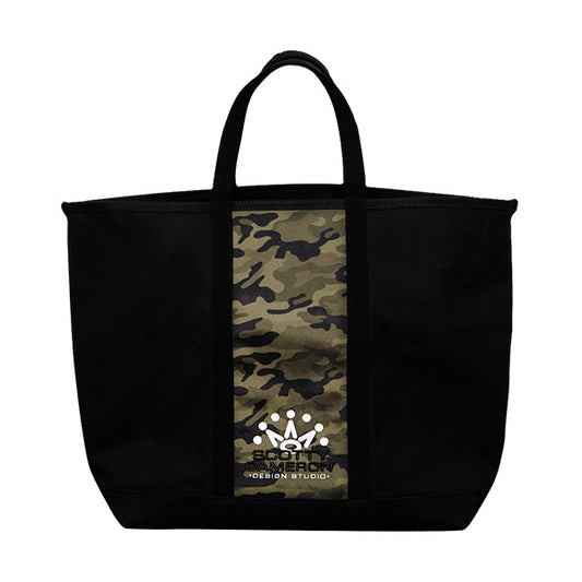 スコッティキャメロン キャンバス トートバッグ カモ ブラック 101826 7ポイントクラウン Scotty Cameron TOTE BAG CAMO カモフラージュ