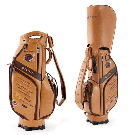 シェリフ ゴルフ SHERIFF ミュージックシリーズ キャディバッグ SMU-003CB 数量限定モデル 9.5型 ゴルフバッグ キャメル