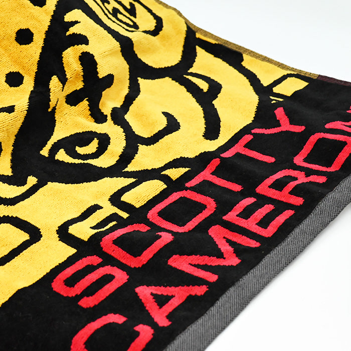 スコッティキャメロン ループ付きラウンドタオル ジョニーレーサー イエロー/ブラック 限定 Scotty Cameron Jonny Racer キャメロン