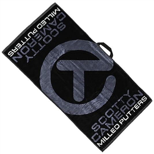 スコッティキャメロン ラウンドタオル ラージ サークルT グレー/ブラック 限定 Large Circle T Scotty Cameron キャメロン