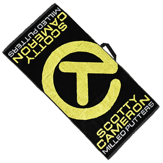 スコッティキャメロン ラウンドタオル ラージ サークルT イエロー/ブラック 限定 Large Circle T Scotty Cameron キャメロン