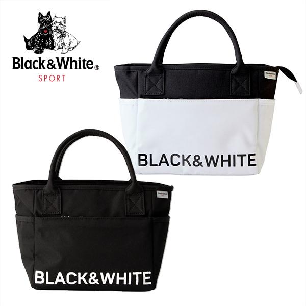 ブラック＆ホワイト Black＆White ビッグロゴ カートバッグ BUF7201W カートポーチ ラウンドバッグ トートバッグ メンズ レディース ロゴプリント ゴルフ