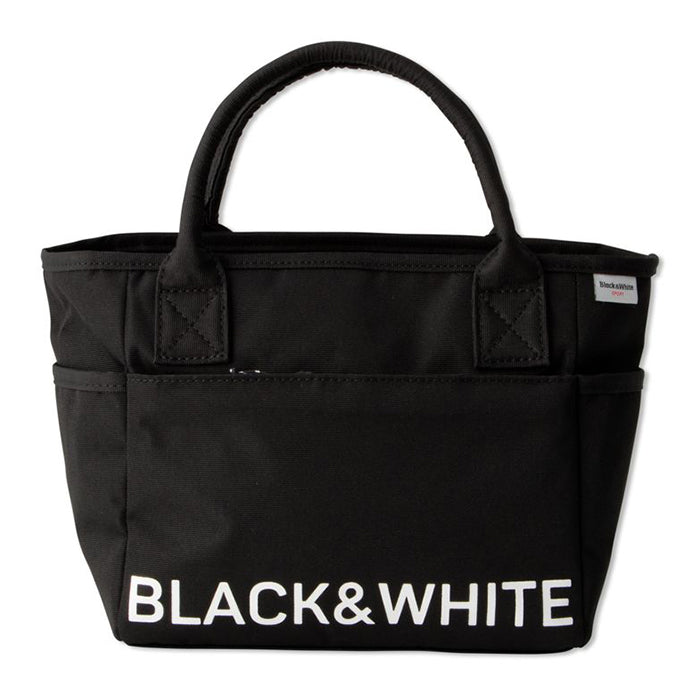 ブラック＆ホワイト Black＆White ビッグロゴ カートバッグ BUF7201W カートポーチ ラウンドバッグ トートバッグ メンズ レディース ロゴプリント ゴルフ