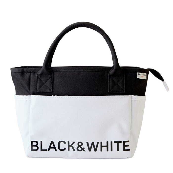 ブラック＆ホワイト Black＆White ビッグロゴ カートバッグ BUF7201W カートポーチ ラウンドバッグ トートバッグ メンズ レディース ロゴプリント ゴルフ