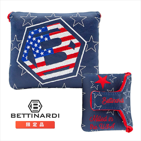ベティナルディ 独立記念日 4th of July ヘックスフラッグ パターカバー マレットタイプ ヘッドカバー ブルー BETTINARDI 星条旗