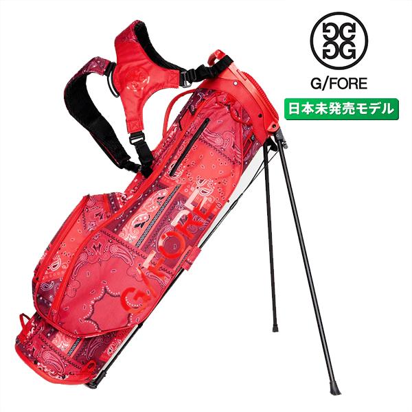 ジーフォア G FORE スタンド キャディバッグ バンダナ プリント ルビー ライトウェイト スタンドバッグ G4AS23A29 ゴルフ ジーフォー レッド