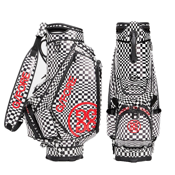 ジーフォア G FORE ツアー キャディバッグ ディストーテッド チェック ツアーバッグ オニキス Distorted Check Tour Bag ONYX G4AS23A21 ゴルフ ジーフォー