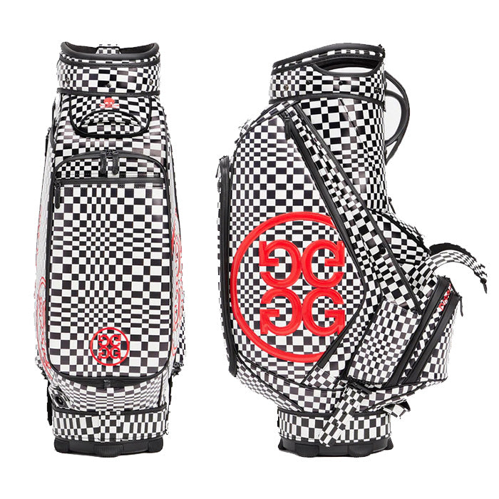 ジーフォア G FORE ツアー キャディバッグ ディストーテッド チェック ツアーバッグ オニキス Distorted Check Tour Bag ONYX G4AS23A21 ゴルフ ジーフォー