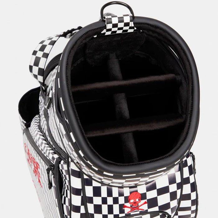 ジーフォア G FORE ツアー キャディバッグ ディストーテッド チェック ツアーバッグ オニキス Distorted Check Tour Bag ONYX G4AS23A21 ゴルフ ジーフォー