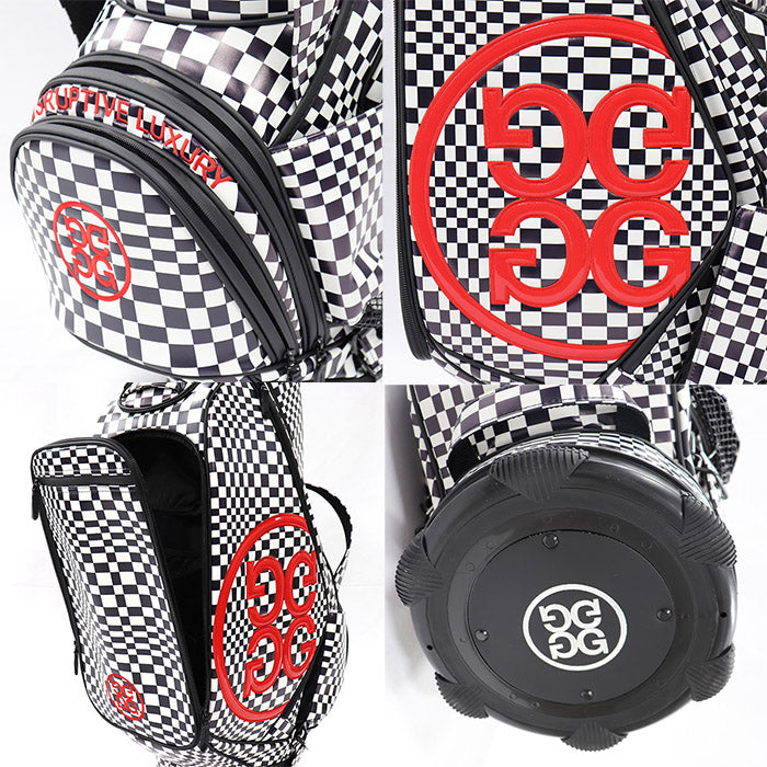 ジーフォア G FORE ツアー キャディバッグ ディストーテッド チェック ツアーバッグ オニキス Distorted Check Tour Bag ONYX G4AS23A21 ゴルフ ジーフォー