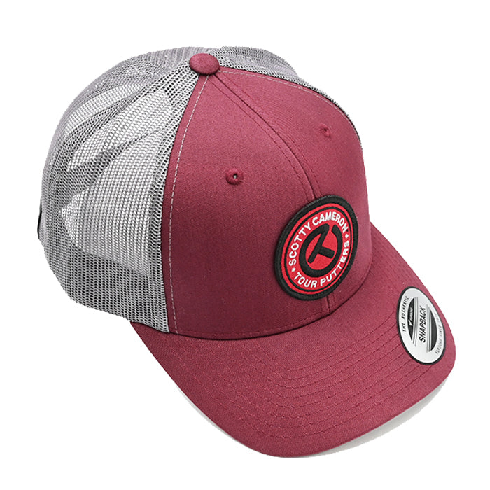 スコッティキャメロン Circle T パッチ スナップバック マルーン メッシュキャップ フリーサイズ Scotty Cameron キャメロン サークルT Cap 026339